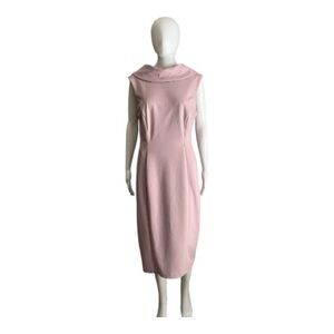 Connected Apparel Lilac Sheath Crepe Scuba Neck Dress Size 12 NWT